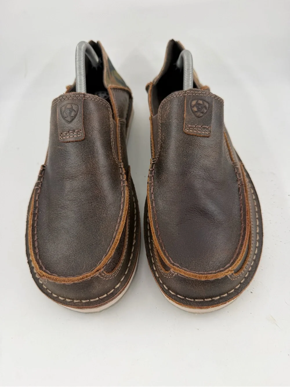 NEW! Ariat Men’s Cruiser Boat -SZ 11.5 D- Brown/Camo Slip-On Shoes Loafers